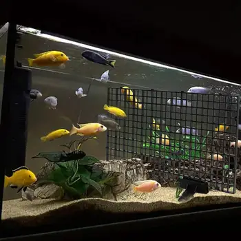 4ШТ Разделитель аквариума для аквариумных рыб, Изолирующий зажим, Разделительная пластина с 8 присосками, Разделительная Решетка для инструментов для аквариума