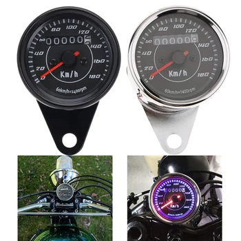 Спидометр мотоцикла с двухцветной светодиодной подсветкой, одометр, измеритель скорости, измеритель миль для мотоцикла Cafe Racer Универсальный
