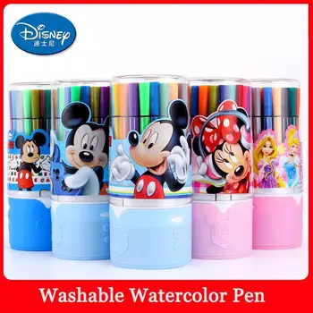Акварельные ручки Disney Mickey, студенческие прозрачные кисти, художественные принадлежности, граффити, нетоксичный моющийся детский набор для рисования