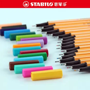 20 Шт Художественный маркер STABILO Point 88 Fiber Pen 0,4 мм для рисования, письма гелевой ручкой, цветной ручкой-крючком, Студенческой живописи, граффити