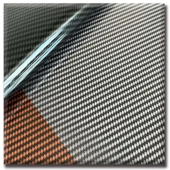 Серебристая Решетчатая Пленка Шириной 0,5 М С Прозрачной Градиентной Полупрозрачностью Из Углеродного Волокна L20M Hdrographics Film