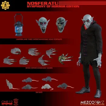 100% Оригинальные Фигурки Mezco One: 12 Collective Silent Screamers Nosferatu Symphony Of Horror Edition В наличии, Экшн-Модели Игрушек