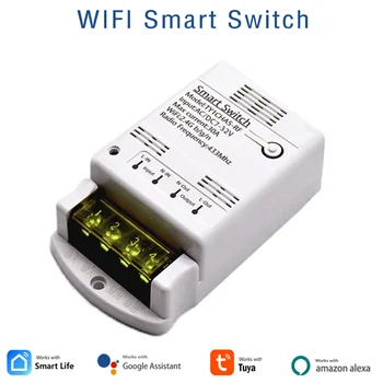 Модуль реле переключателя Wi-Fi Tuya 7-32 В 85-250 В Smart Switch RF Control Smart Life Alexa Google Home Automation