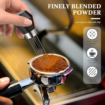 Мешалка для кофе эспрессо, инструмент WDT, мини-венчик черного и серебристого цвета для размешивания эспрессо, Профессиональная кофейная
