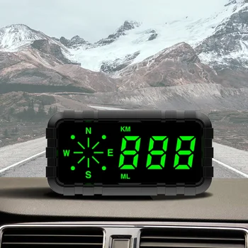 Универсальный для всех транспортных средств Цифровой сигнализатор скорости Одометр пробега HUD Новейший компас C3010 GPS Дисплей спидометра