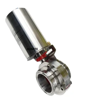 Санитарный дроссельный клапан из нержавеющей стали, автоматический пневматический дроссельный клапан одинарного или двойного действия