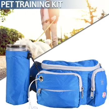 Портативная поясная сумка для дрессировки собак, регулируемая поясная сумка для закусок для щенков, сумка для рук, поводок для выгула домашних животных, сумки для хранения корма.