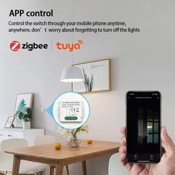 Без Нейтрального модуля Tuya Zigbee 3.0 Smart Light Mini Switch 1 2 3 Банды, Поддержка Домашнего Ассистента через Zigbee2mqtt Alexa Home
