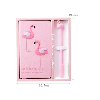 Набор блокнотов Pink Flamingo, Записная Книжка С набором ручек, Дневник, ежедневник, Kawaii Journal, Канцелярские принадлежности, Школьные принадлежности, Подарочные инструменты для учебы