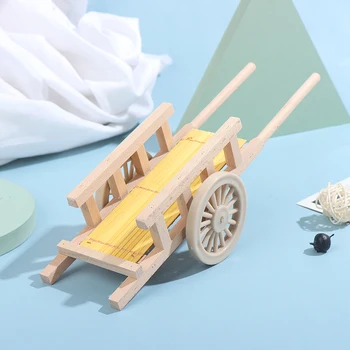 1:12 Кукольный домик в китайском стиле, деревянная миниатюрная тачка, Мини-образовательный симулятор, Фермерский инструмент, Модель домашнего декора, ремесла