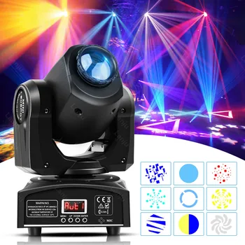 Lanju LED Движущийся головной свет 10 Вт 30 Вт 60 Вт с рисунком луча KTV dj Диско-бар Семейная вечеринка свадебная вспышка вращающийся DMX прожектор