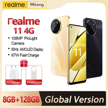 realme 11 4G 67 Вт SUPERVOOC Charge 108-Мегапиксельная Камера ProLight Helio G99 Процессор 6,4 
