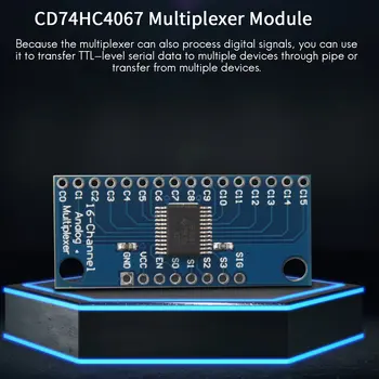 10шт 16-Канальный Модуль Аналогового Мультиплексора 74HC4067 CD74HC4067 Точный Модуль Цифрового мультиплексора MUX Breakout Board