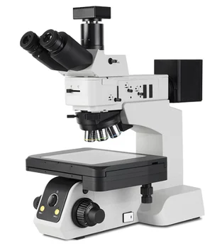 Тринокулярный металлографический микроскоп с проходящим и отраженным освещением для анализа материалов