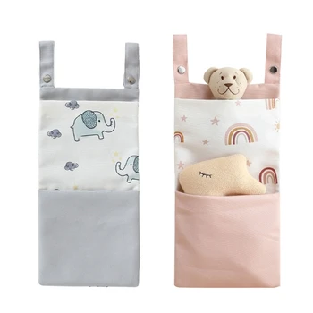 Универсальная подвесная сумка для подгузников и игрушек для детской кроватки с несколькими карманами