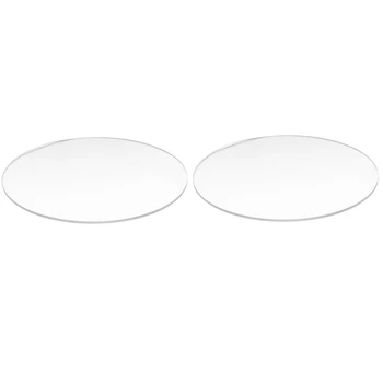 2 предмета прозрачного зеркального акрилового круглого диска толщиной 3 мм, 100 мм и 70 мм