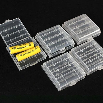 2 4 8 Слотов Коробка для хранения батареек типа АА ААА Жесткий пластиковый чехол Держатель крышки Защитный чехол с зажимами для коробки для хранения батареек типа АА ААА