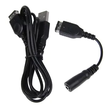 Кабель зарядного устройства и 3,5 мм разъем для наушников, шнур-адаптер для наушников, кабель для Nintendo Gameboy Advance GBA SP
