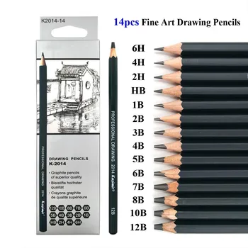 Ручка для рисования Ultra Fine Line Marker Ink Черная Ручка для рисования 6H 4H 2H Hb B 2B 3B 4 B 5B 6B 7B 8B 10B 12B Художественный Маркерный Карандаш