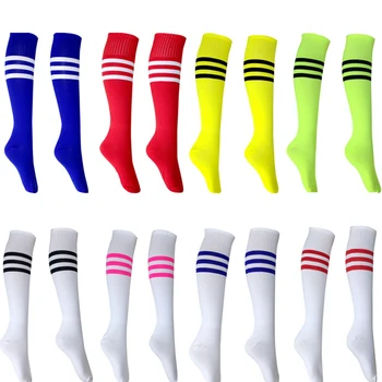 Футбольные носки Высококачественные хлопковые леггинсы до колена с длинной трубкой, футбольные бейсбольные спортивные носки для бега для взрослых