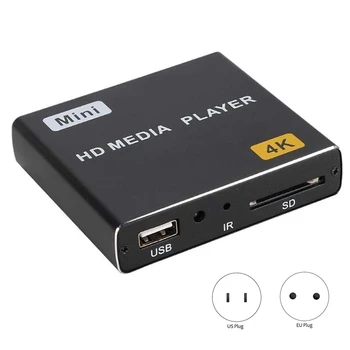 Мини-Медиаплеер на Жестком Диске 4K 1080P Горизонтальный И Вертикальный Цифровой Видеоплеер С USB-Накопителем /SD-Картами