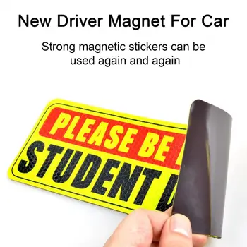 Противоскользящий автомобильный знак, светоотражающие автомобильные наклейки, незаменимые магнитные знаки для начинающих водителей, повышающие безопасность дорожного движения для стажера для автомобиля