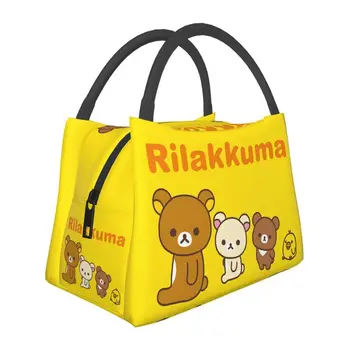 Изготовленный на заказ кавайный мультфильм Rilakkuma Bear, сумка для ланча, Мужской женский кулер, термоизолированные ланч-боксы для офисных поездок