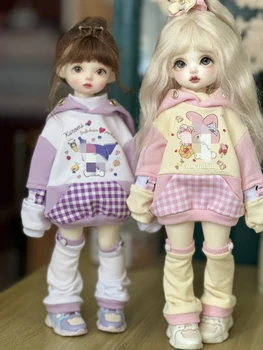 Одежда для куклы BJD подходит для милой куклы 1/4 1/5 1/6 размера, соответствующий цвету свитер, одежда для куклы BJD, аксессуары для куклы 1/4 (2 балла)