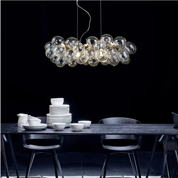 G9 LED Постмодернистская художественная Потолочная люстра из прозрачного стекла с виноградом Подвесной светильник Lampen для столовой