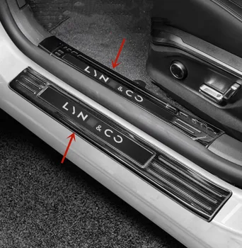 Для Geely LYNK & CO 01 2019-2021 защитная пластина автомобильного порога из нержавеющей стали защита порога багажника от царапин автомобильные аксессуары