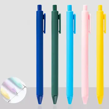 19шт Пресс-Пластиковая ручка Шариковая Ручка Карамельного Цвета Шариковая Ручка для студенческих Экзаменов Оптом