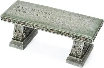 Скамейка со стихотворной надписью сверху, 15,25 дюйма, смола, маленькая наволочка Linlamlim Linlamlim наволочка