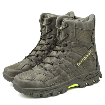 2023 Военные ботинки, мужская тактическая обувь большого размера, мужские кожаные армейские ботинки специального назначения, мужская походная обувь для улицы, бесплатная доставка