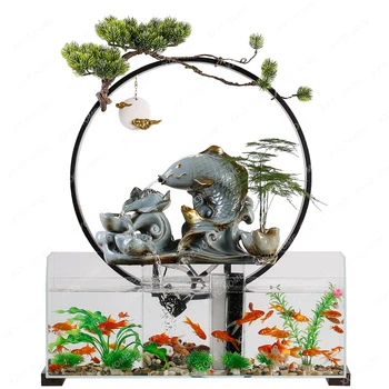 Супер Белый Стеклянный Рыбный Глобус, Креативный Домашний Рабочий стол для гостиной, Меняющий воду, Экологический Маленький Аквариум