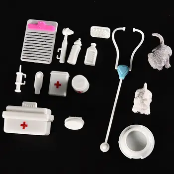 1 Комплект Мини-Пластиковых Популярных Декоративных Головоломок Science Educational Toy Доктор Медсестра Медицинские Ролевые Игры Для Кукол Аксессуары
