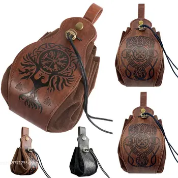 Мини-сумка средневековых викингов, Монеты, ретро-сумка, Мужские и женские аксессуары для костюмов личинок для косплея на Хэллоуин