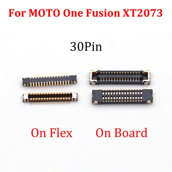 Гибкий зажим для разъема экрана FPC из 2шт для Motorola MOTO One Fusion XT2073 Порт на плате 30pin 30 Pin