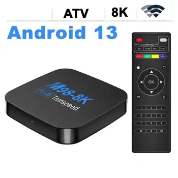Transpeed Android 13 TV Box Поддерживает 8K ATV с двойным WiFi 2,4 G 5G С HDR10 BT5.0 Ethernet Allwinner H618 Медиаплеер для умного дома