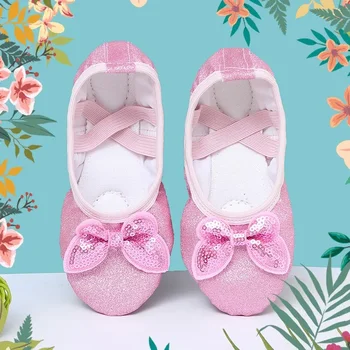 Детская обувь для танцев с мягкой подошвой, детская обувь для упражнений для тела, детские балетки с кошачьими когтями для танцевальных представлений для девочек