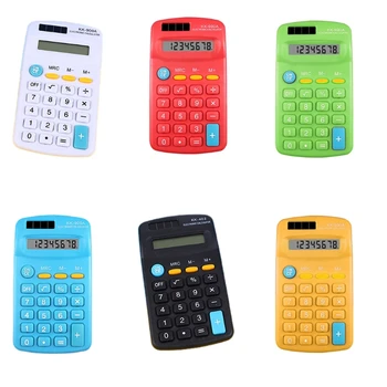 8-значный мини-калькулятор с большим ЖК-дисплеем, чувствительная кнопка питания, стандартная функция для офиса, дома, школы, челнока