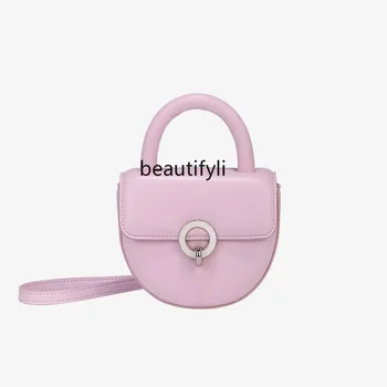 Сумка с нефритовым кольцом zq, Розовая мини-сумка, сумка через плечо, дамское седло