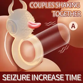 Мужской силиконовый вибратор для пениса с удобной блокировкой для задержки эякуляции Кольцо для эякуляции пары резонансных секс-игрушек