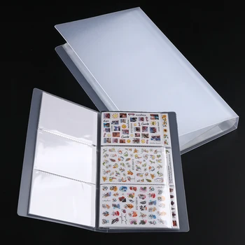 84/80 Сетка-альбом для хранения наклеек для нейл-арта, инструменты для сбора наклеек, прозрачный органайзер, блокнот для маникюра BE2011