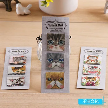 3 шт./лот, магнитный держатель для книг-закладок с милыми кошками и котенком