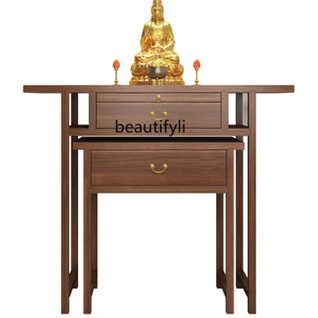 Массив дерева для стола, стол Будды, шкаф Будды, Алтарь Будды, шкаф для благовоний, стол для поклонения