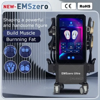 2024 Недавно модернизированная неинвазивная машина для коррекции фигуры EMSzero с 5 ручками Электромагнитной тренировки мышц и уменьшения жира