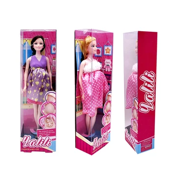 Модные аксессуары для кукольного домика для беременных кукол Барби + 1 Куколка + 1 Платье в красивой коробке Подарок на день рождения, Подарок для детей, Игрушки