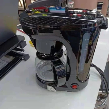 Мощная кофеварка мощностью 800 Вт, Капельная Полуавтоматическая Кофемашина из Нержавеющей Стали, Небольшая Кофемашина для приготовления Эспрессо для домашнего использования