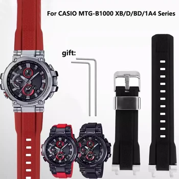 Резиновый Ремешок Для Часов CASIO G-SHOCK MTG-B1000 MTG-G1000 MTGB1000 Спортивный Ремешок Для часов Прочный Силиконовый Мужской браслет