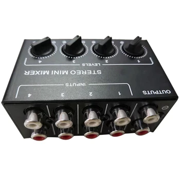 3X Cx400 Mini Stereo RCA 4-канальный пассивный микшер, маленький микшерный пульт, стереодиспенсер для концертов и студии